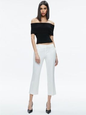 Alice + Olivia LOW RISE CROPPED FLARE PANT size 4